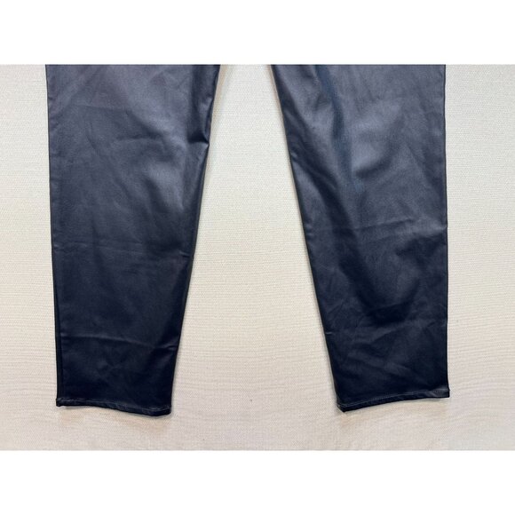 Susan Graver Women's Rayon Skinny Jeans Stretch Size 10 Dark Blue Solid Pockets - Picture 11 of 11